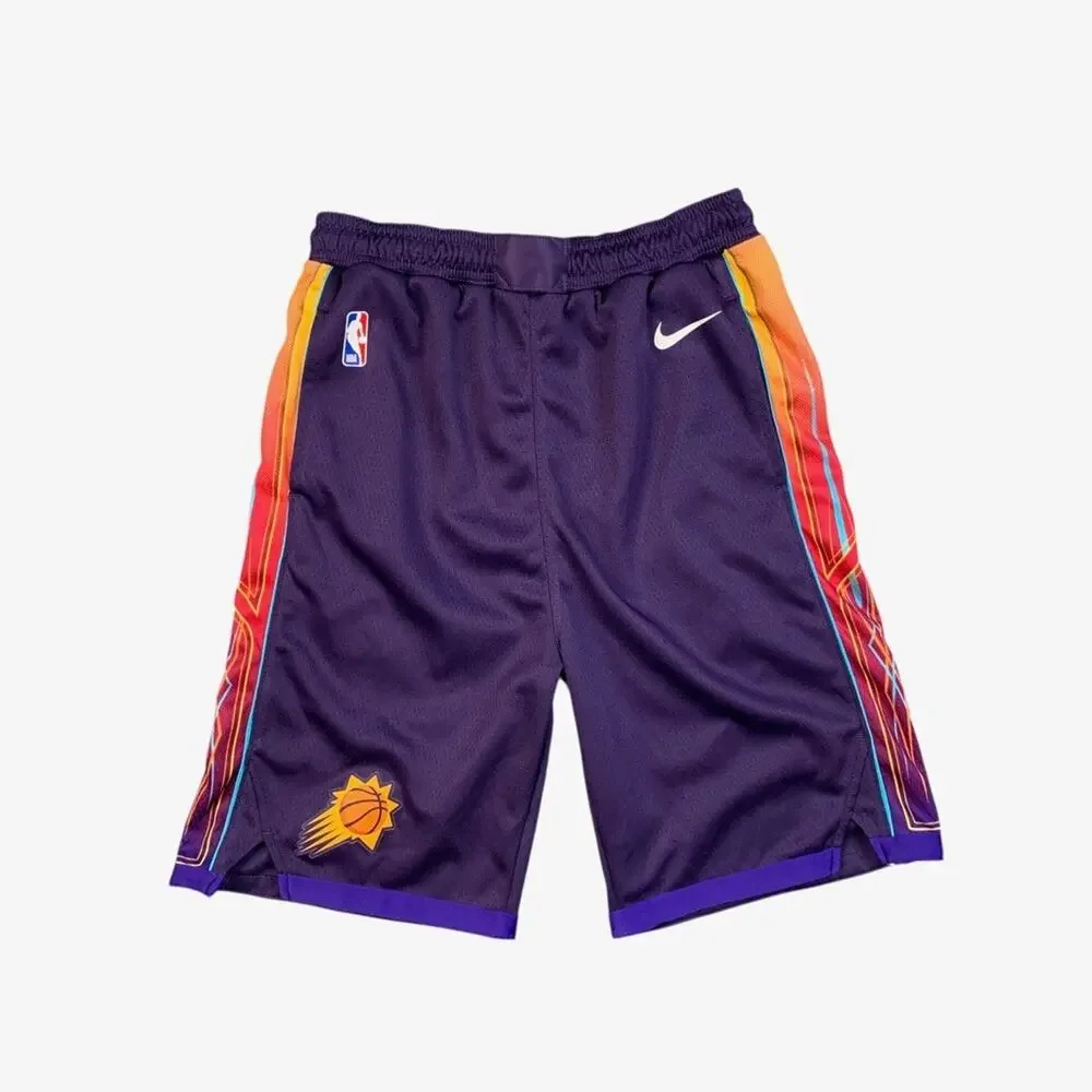 Phoenix Suns Shorts Boys Youth L Large Purple Player Engineered Basketball Nike